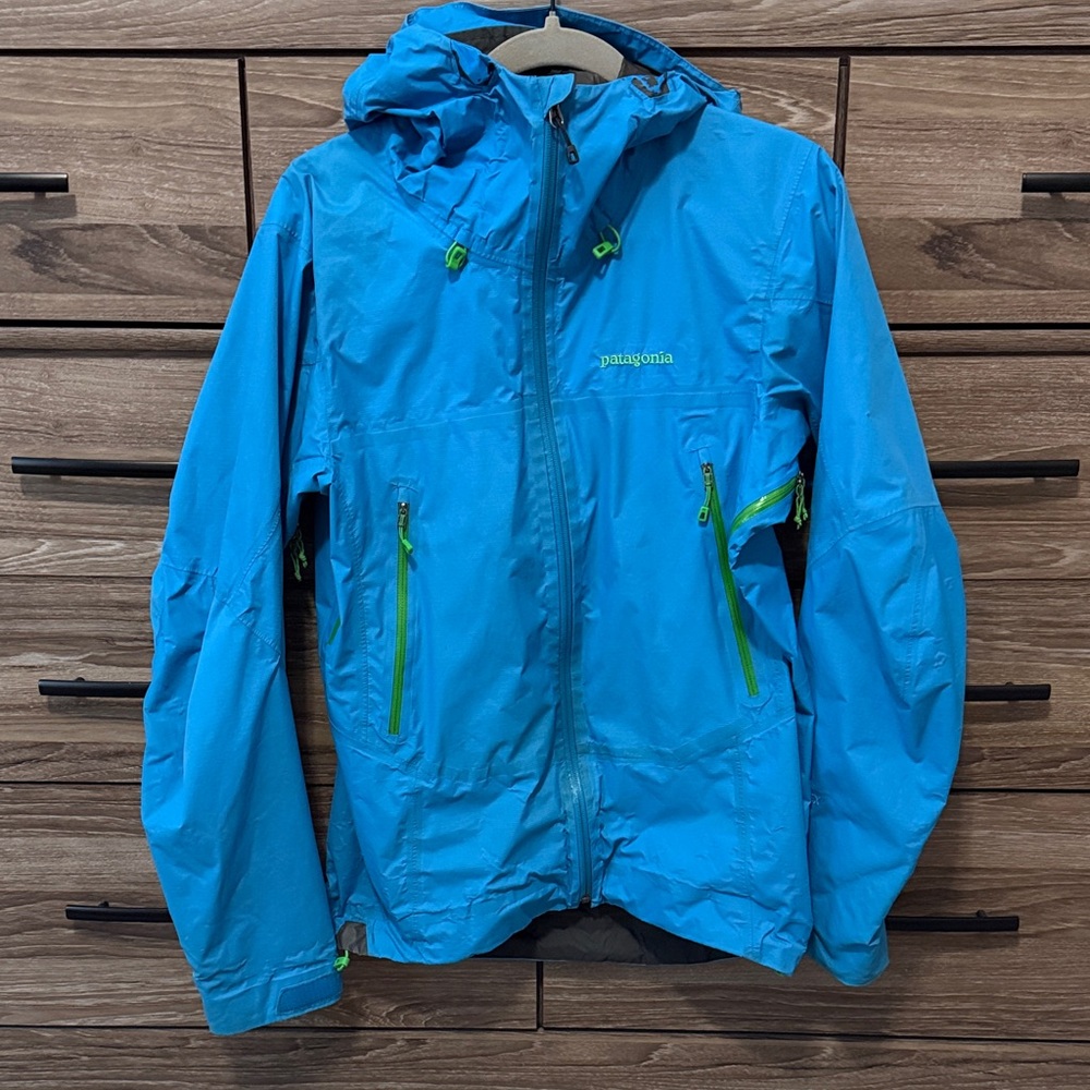Patagonia Super Cell Gore-Tex Jacket Size Small Larimar Blue